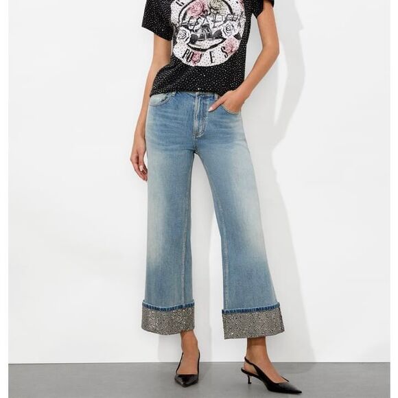 Alice + Olivia Denim - Alice + Olivia WEEZY EMBELLISHED JEAN size 27 NWT